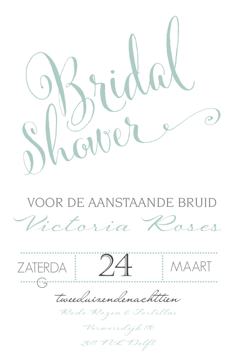 Bridal Shower uitnodiging