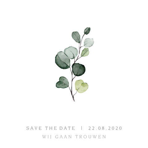 Save the date kaart | Greenery