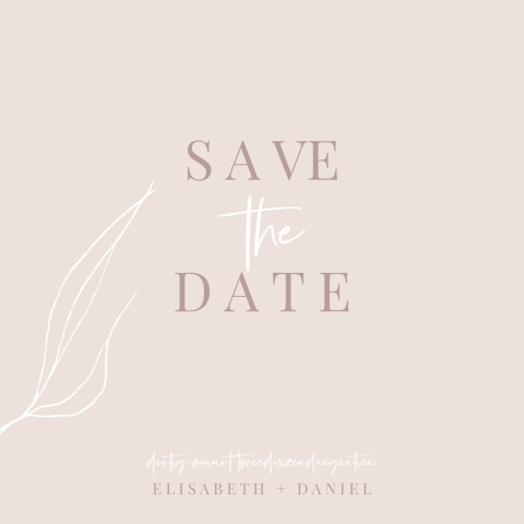 Save the date in nude tinten