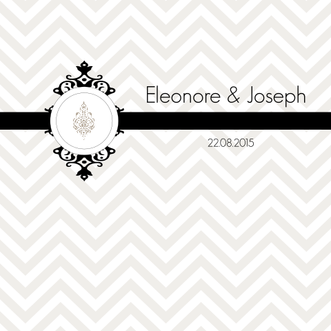 Chique trouwkaart met prachtig monogram ornament!