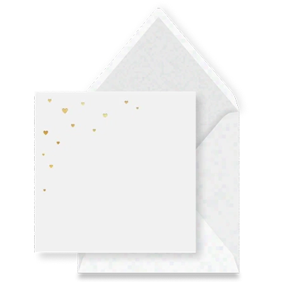Goudfolie Hartjes envelop